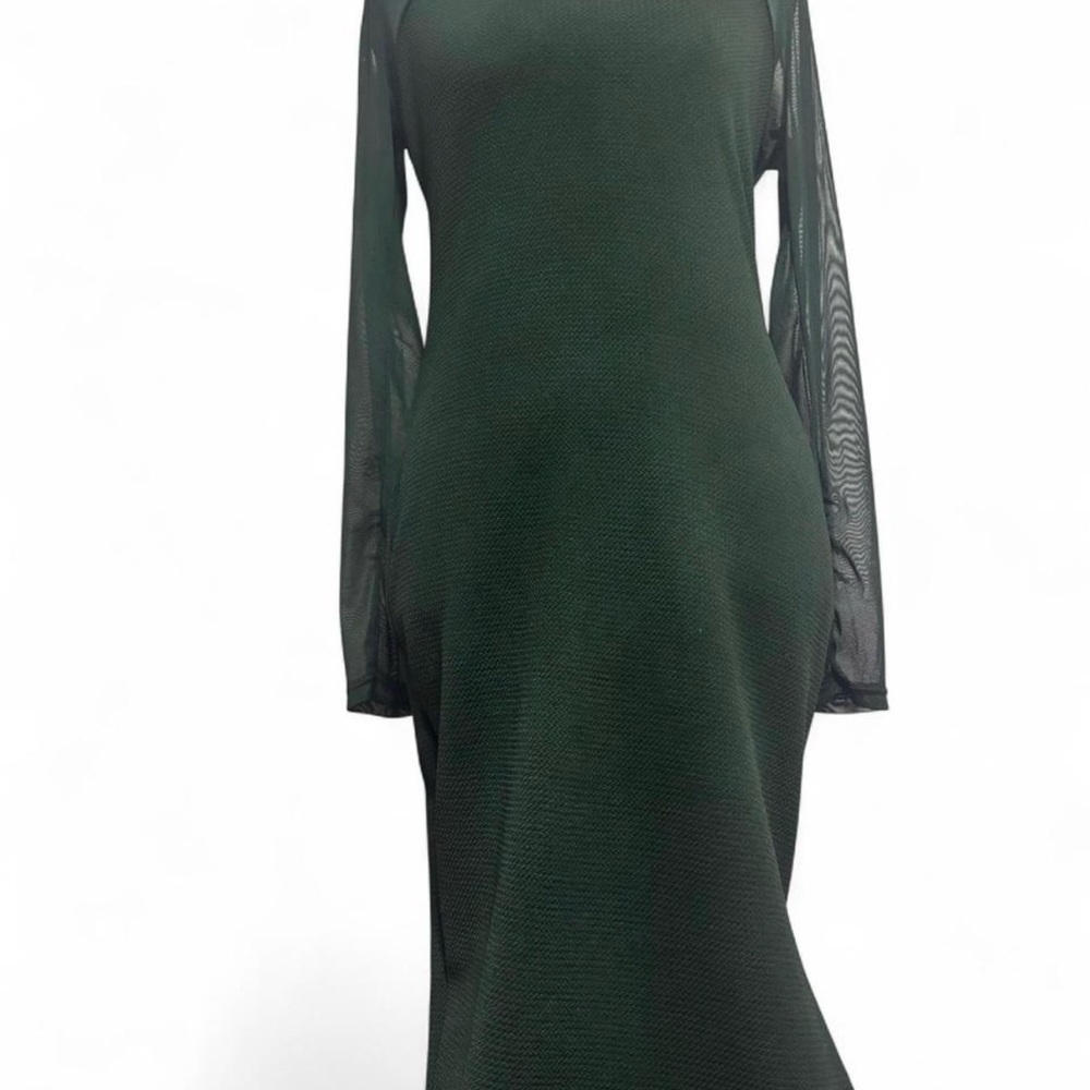 Fashion Nova Black Sheer Sleeve Dress